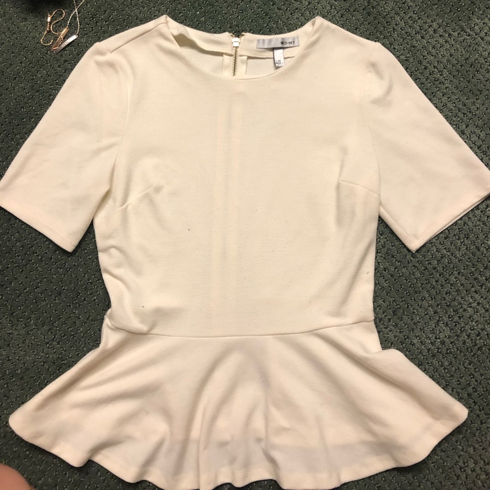 Classy off white  peplum top